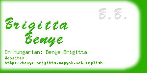 brigitta benye business card